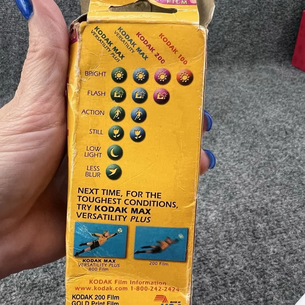 Kodak Bright Sun & Flash 200 24 Exposure Color Film Open Box 4 Rolls 11/2004